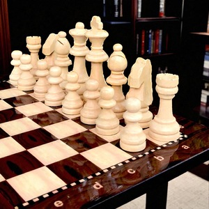 ILAHI's Eco-Friendly Rustic Polished Rectangle <b>Chess</b> <b>Board</b> Game 100% Handmade Pure Wood Animal/Love Style Customized Size <b>Chess</b> - Product Image 2