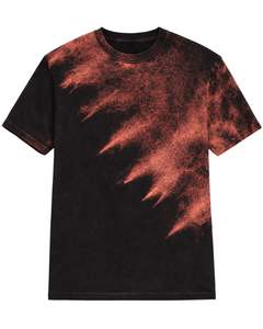 Camiseta Negra Tie Dye para Hombre, Cuello Redondo, Manga Corta, Algodón, Estilo Vintage, Casual, Streetwear, OEM, Venta al Por Mayor, Calidad de Exportación - Product Image 1