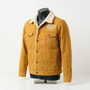<b>Men's</b> Winter <b>Sherpa</b> Lined Denim <b>Jacket</b> Warm <b>Fleece</b> Casual Outerwear Slim Fit Fur Collar Denim <b>Jacket</b> - Product Image 4