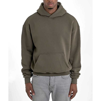 Sweat à capuche oversize pour homme en molleton de coton doux de qualité supérieure, coupe décontractée, manches longues, poche kangourou, style urbain moderne
