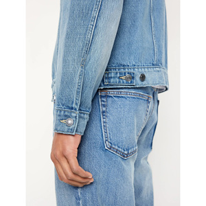 เสื้อแจ็คเก็ตยีนส์ผู้ชายทรงคลาสสิก สวมใส่สบาย ผ้าคอตตอนผสม เหมาะสำหรับใส่ลำลอง สตรีทแวร์ ทำงาน เดินทาง สำนักงาน - Product Image 2