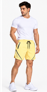 Pantalones Cortos Deportivos para Hombre con Logotipo Personalizado, Bolsillo con Cremallera, Secado Rápido, para Correr, Fitness, Entrenamiento, Transpirables, de Nailon y Elastano - Product Image 2