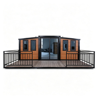 Structure stable et durable, maison conteneur extensible de 40 pieds sur 30 pieds, 2 salles de bain, 3 chambres