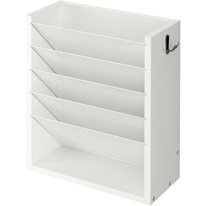 Porte-revues en teck vintage artisanal en gros avec deux compartiments - Product Image 3