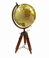 Globe Terrestre Décoratif en Bois Tayyab, Artisanat Moderne de Qualité Supérieure, Prix Compétitif, 8 Stèles, Vente en Gros