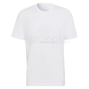 Bulk <b>White</b> T Shirts Cotton Polyester Jersey Regular Fit O Neck Short Sleeve OEM Custom Print Blank Apparel Casual Fashion <b>Tees</b> - Product Image 1