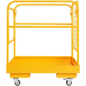 Piattaforma di Lavoro Pieghevole con Capacità di Carico 1200 Libbre, 36 x 36 Pollici, Gabbia di Sicurezza per Carrello Elevatore, Ruote Girevoli Bloccabili con Scarico - Product Image 1
