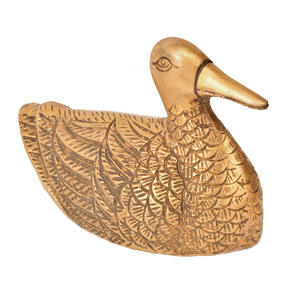 Figura de pato de latón decorativa hecha en India, escultura decorativa para el hogar, obra maestra - Product Image 2