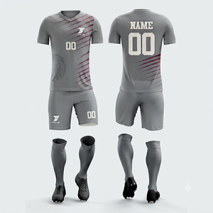 Conjunto de Uniforme de Fútbol de Secado Rápido con Estampado, Camiseta de Fútbol Unisex de Manga Corta, Nombre del Equipo Personalizado, Entrenamiento - Product Image 2