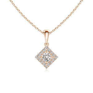 Colgante Clásico de Diamante Solitario, Corte Brillante, Joyería de Compromiso, Regalo para Fiesta, Oro 10K 14K 18K, Plata 925 935, Bañado en Rodio - Product Image 2