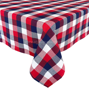 Cubierta de mesa de comedor, manteles de fiesta de boda de cumpleaños, patrón a cuadros, cubiertas de mesa de algodón para eventos hechas a mano personalizadas - Product Image 3
