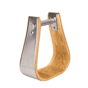 Estribos de Silla de Montar Inglesa con Estructura de Madera, Acolchado de Cuero y Herrajes de Acero Inoxidable de 3 Pulgadas - Product Image 5