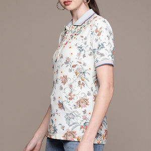 Nouveau polo pour femme à la mode, sublimation, en vente, vêtements décontractés, best-seller, couleur et taille personnalisées, polo pour femme - Product Image 3