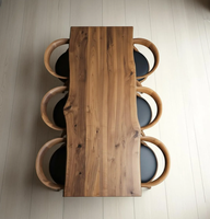 Table à manger en bois massif au design moderne, très vendue, pour la maison et l'hôtel, mobilier de restaurant commercial simple à prix de gros