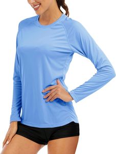 T-shirts en mousseline de soie à col rond et manches courtes, protection solaire UV, décontractés, pour le sport et le fitness en extérieur, 3/4 - Product Image 2