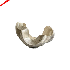 Most Fancy <b>Unique</b> Designer Aluminum Silver Shiny Polished Hot Selling Food Items Serving Bowl For Home Hotel Kitchenware - Product Image 1