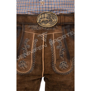Nuevos Pantalones Cortos Bávaros Tradicionales para Hombre, Lederhosen de Piel de Cabra, Personalizados y Exclusivos para el Oktoberfest - Product Image 2