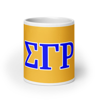 Tasse à café Sigma Gamma Rho SPR 24 pour femmes, tasse en céramique bleue et dorée, cadeau élégant, vaisselle