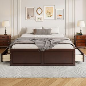 Letto matrimoniale in legno con piattaforma e 6 cassetti Espresso - Arrivo previsto 27.2 - Product Image 3