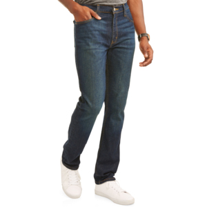 Jeans amples à jambes larges pour hommes, style streetwear, avec logo personnalisé, en coton, vintage, délavés, baggy, en denim noir et bleu délavé - Product Image 5