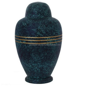 Urnas de cremación para adultos de latón clásicas y de alta calidad con diseño de revestimiento dorado y urnas funerarias de metal con acabado de color negro - Product Image 5