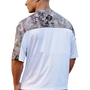 Maillot de football américain personnalisé en mesh streetwear pour hommes, respirant, en polyester, avec empiècements camouflage, uniforme d'équipe, fabricant OEM sous marque privée - Product Image 2