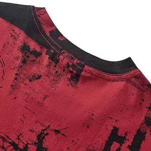 Camiseta de algodón para hombre en oferta, cuello redondo, manga corta, lisa, teñida, informal, transpirable. - Product Image 6