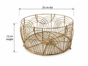 Decorative Metal Wire Fruit Vegetable <b>Basket</b> for Kitchen, Durable Iron Produce <b>Storage</b> Organizer for Countertop Pantry Home - Product Image 2