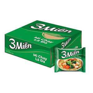 Oferta Especial Buen Precio Fideos Fritos 3 Mien Gold con Cebolla Frita y Salsa de Ajo, 65g Proveedor de Fideos Instantáneos Súper Deliciosos de Vietnam - Product Image 1