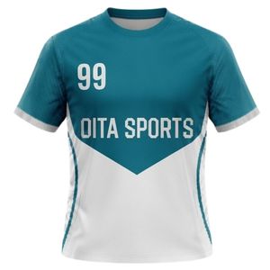 ชุดแข่งแฮนด์บอลชาย สีเขียวอมฟ้าขาว ทูโทน เสื้อเจอร์ซีย์แขนสั้น ชุดกีฬา โพลีเอสเตอร์ สำหรับการแข่งขันและการฝึกซ้อม - Product Image 1