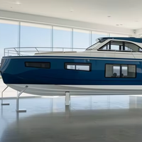 Yacht sportif en aluminium soudé sur mesure de 13 m, moteur hors-bord de 300 CV, télécommande, pêche, transport, patrouille, divertissement