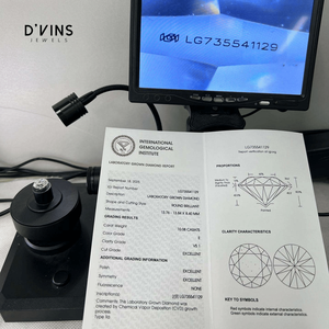 เพชรหลวมทรงกลมขนาดใหญ่ 10.08 กะรัต คุณภาพ E VS1 ทรงเจียระไนเยี่ยม เพชรเพาะเลี้ยงในห้องปฏิบัติการ สำหรับทำเครื่องประดับ ยี่ห้อ D'vins Jewels - Product Image 3