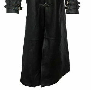 MEN'S <b>GOTHIC</b> LONG COAT TOP FAUX LEATHER STEAMPUNK TRENCH COAT CUSTOM WHOLESALE 2026 - Product Image 6