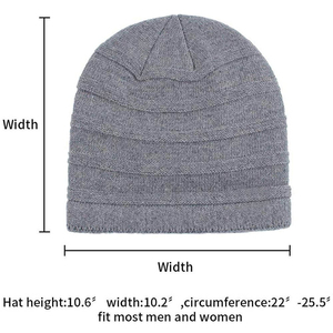 Gorro de Invierno de Punto Acrílico 100% OEM con Logotipo Personalizado Bordado, Gorro Elástico Cálido para Uso en Exteriores, Unisex para Adultos - Product Image 2
