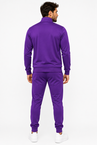 Premium Quality 2026 Men's Gym Fitness customized logo wholesale polyester collar sweatshirt 2 piece gym tracksuit mens - Product Image 2