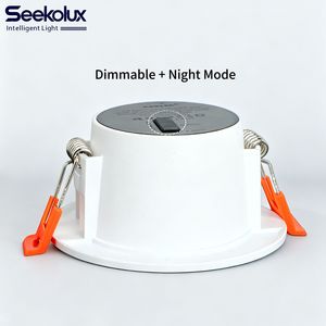 Hiệu quả cao 110Lm/W <span class=keywords><strong>6W</strong></span> Trong Nhà Vòng Trần Đèn chống chói lõm ánh sáng LED COB xuống ánh sáng 3cct mờ kiểm soát Downlight - Product Image 3