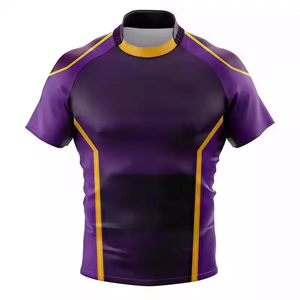 Nouveaux ensembles de maillots de rugby personnalisables en gros, sublimation personnalisée, respirant, séchage rapide, antibactérien, polyester, logo, nom - Product Image 4
