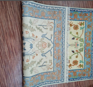 KNOT RUGS Washable Plush Non-Slip Eco-Friendly Solid Color Rectangle Light Blue Wool Hand Knotted Area Rug for Living Room Home - Product Image 2
