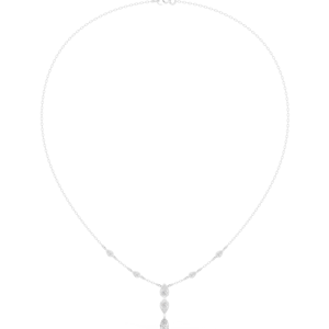 Collar en Y para Mujer con Colgante de Moissanita Corte Pera y Cadena con Microincrustaciones - Product Image 6