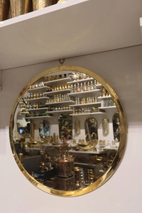 Luxury Modern Wall Mirror Set of Decorative Round Bone Inlay Hanging Mirrors for Living Room Bedroom Entryway Bathroom Home - Product Image 4