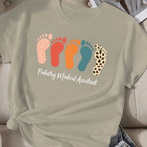 Camiseta cómoda informal para mujer, estampado de Asistente Médico de Podología hecho de tejido de punto de poliéster - Product Image 3