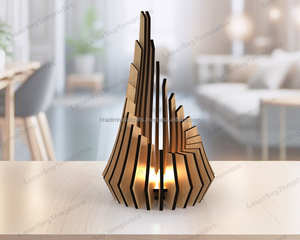 Support de lumière en T sculpté en pierre unique pour décor Mandir, éclairage de festival ethnique et design de maison antique - Product Image 4