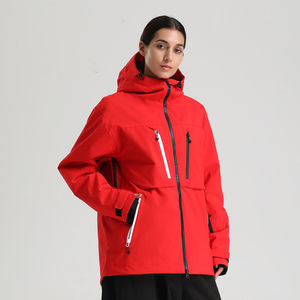 Veste de ski unisexe personnalisée, imperméable, respirante, coupe-vent, chaude, avec matériau Goretex et fermeture éclair pour adultes, snowboard - Product Image 2