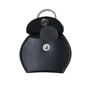 Leather Coin Holder <b>Keychain</b> Oval Shape Mini Bag Durable Design - Product Image 6