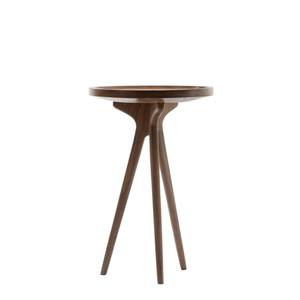 Round Wood Coffee <b>Table</b> Midcentury Modern Design Handmade Living Room Furniture Tapered Legs <b>Vintage</b> End And <b>Side</b> <b>Table</b> - Product Image 3