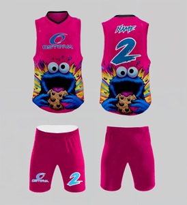 ชุดบาสเก็ตบอลพิมพ์ลายด้วยความร้อน โพลีเอสเตอร์ 100% ระบายอากาศได้ดี สั่งทำได้ ไซส์ใหญ่พิเศษ สำหรับฤดูร้อน แบบไม่มีแขน ราคาถูก - Product Image 5