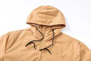 Veste coupe-vent respirante et écologique à capuche zippée, design personnalisé, col montant, imperméable et coupe-vent - Product Image 2