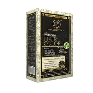 Khadi cor de cabelo natural jaguar, preto jaguar-150g