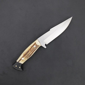 A&M ENTERPRISES Premium Stainless Steel Fixed Blade Drop Point Utility Skinner <b>Knife</b> Natural <b>Bone</b> <b>Handle</b> Leather Sheath <b>Knife</b> - Product Image 2