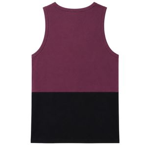 Débardeur Homme Violet et Noir, Design Color Block, Décontracté, Été, Gym, Fitness, Entraînement, Musculation, Coton, Athlétique - Product Image 2